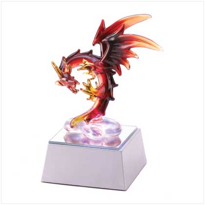 Spun Glass Light-Up Dragon